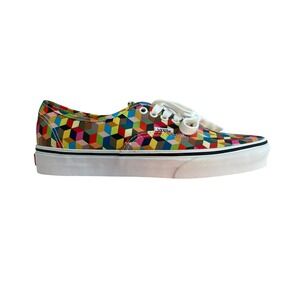 Vans Auhentic 3D Check Skate Tennis Shoes Multicolored Rainbow Iconic (Size 9.5)